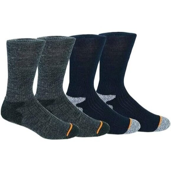 NEW Weatherproof Mens 6-12 Vintage Wool Blend Crew Socks 10 Pairs Black & Gray - Picture 1 of 7
